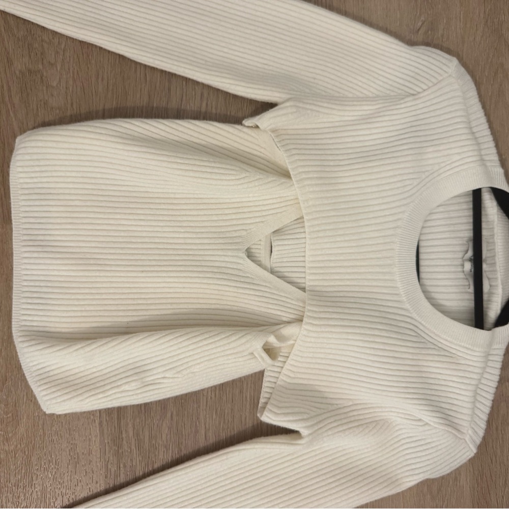 Abercrombie & Fitch Knit 2 Piece Top Set - CREAM